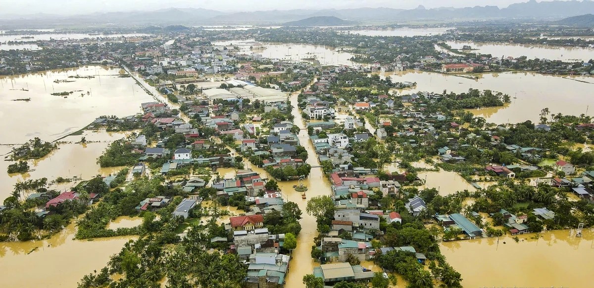 Mưa bão khiến nhiều khu vực trên địa bàn tỉnh Thanh Hóa ngập lụt