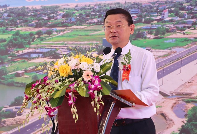 Ông Nguyễn Tự Công Hoàng phát biểu tại Lễ Khánh thành. Ảnh: L.P