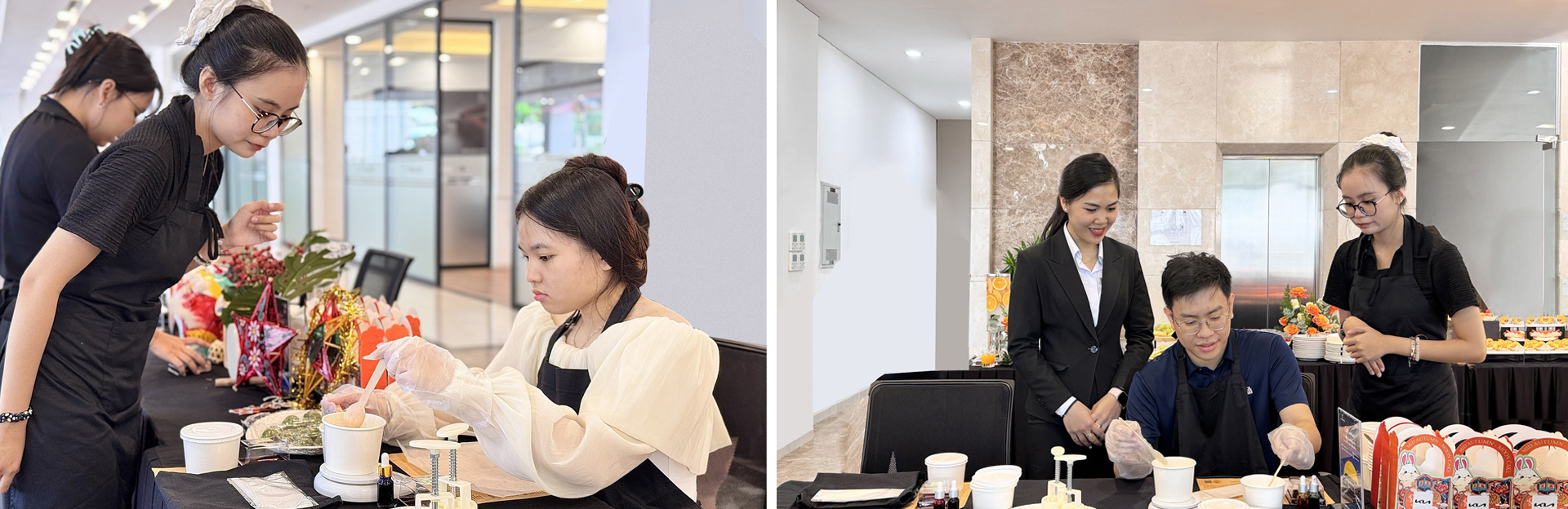Khách hàng tham gia hoạt động workshop tại sự kiện Cafe cuối tuần