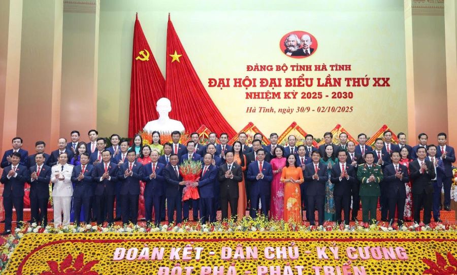 Đại hội đại biểu Đảng bộ tỉnh Hà Tĩnh lần thứ XX đã bầu 55 đồng chí vào Ban Chấp hành nhiệm kỳ 2025-2030.