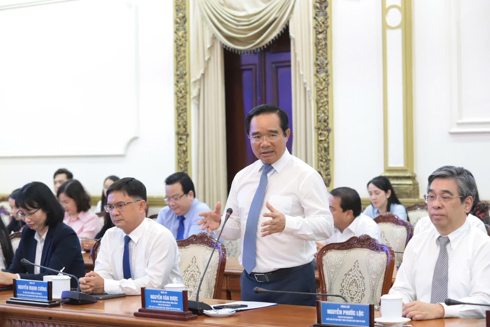 Chủ tịch UBND TP. HCM Nguyễn Văn Được phát biểu giao nhiệm vụ