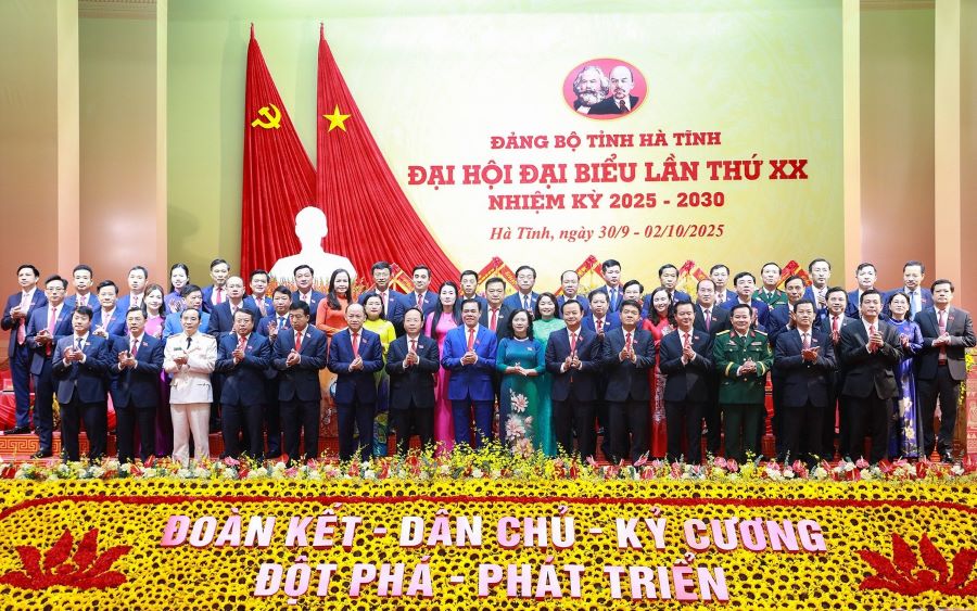 Bế mạc Đại hội đại biểu Đảng bộ tỉnh Hà Tĩnh lần thứ XX nhiệm kỳ 2025-2030