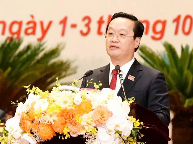 Bí thư Tỉnh ủy Nguyễn Đức Trung giới thiệu Đề án nhân sự Ban Chấp hành khóa XX.