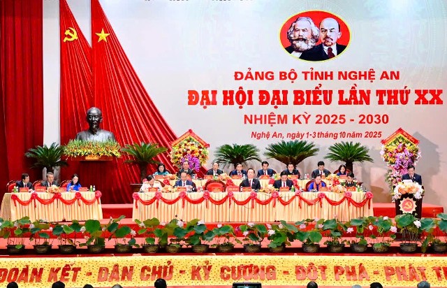 Đại hội Đại biểu Đảng bộ tỉnh Nghệ An lần thứ XX, nhiệm kỳ 2025-2030