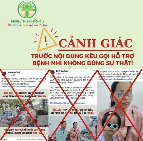 Thông tin cảnh báo từ Bệnh viện Nhi Đồng 2
