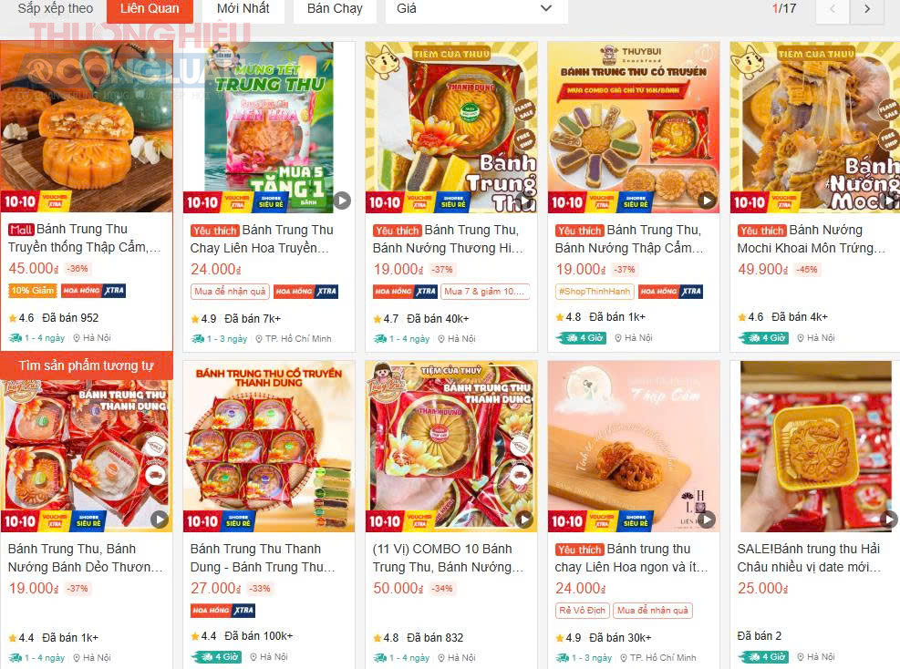 Bánh trung thu giá rẻ bán tràn ngập trên mạng và sàn thương mại điện tử.