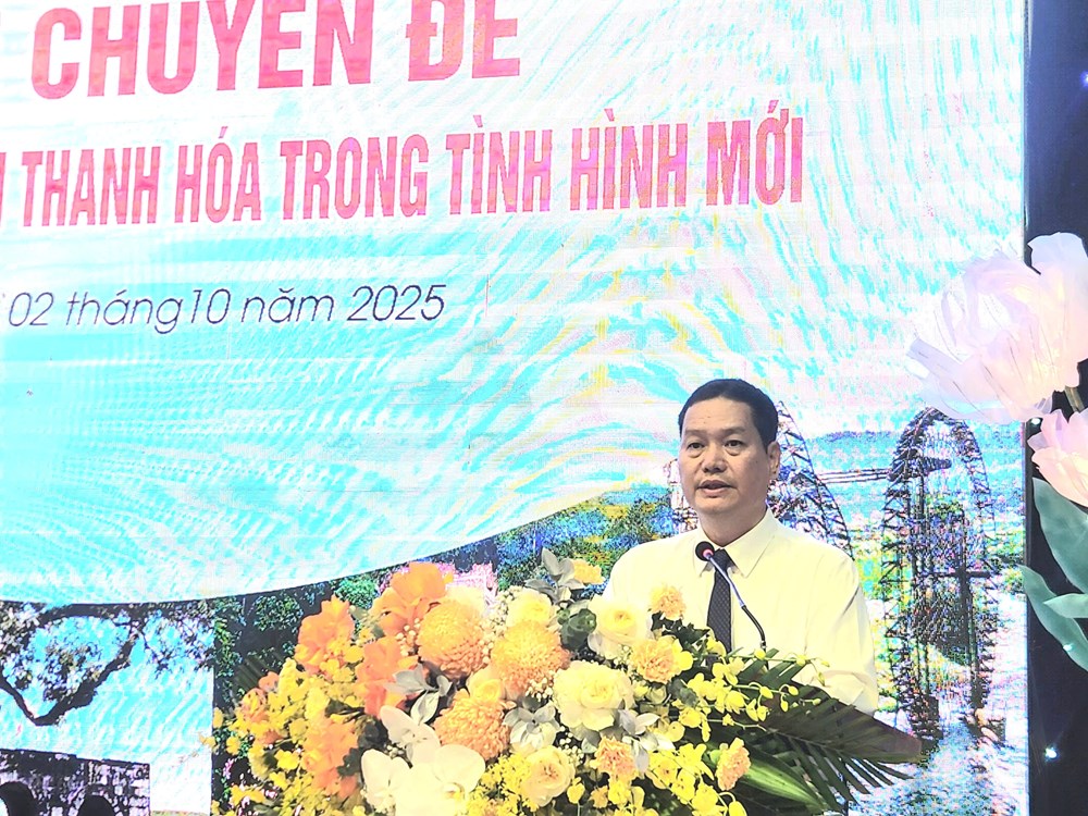 Giám đốc Sở Văn hoá, Thể thao và Du lịch Thanh Hoá Phạm Nguyên Hồng phát biểu khai mạc, định hướng các nội dung thảo luận Giám đốc Sở Văn hoá, Thể thao và Du lịch Thanh Hoá Phạm Nguyên Hồng phát biểu khai mạc, định hướng các nội dung thảo luận