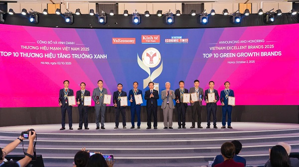 TOP 10 thương hiệu được vinh danh Thuông hiệu tăng trưởng xanh