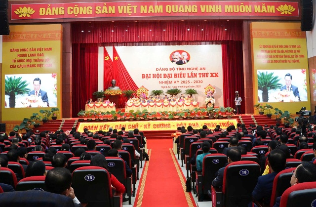 Đại hội Đảng bộ tỉnh Nghệ An lần thứ XX, tỉnh đặt mục tiêu trở thành cực tăng trưởng quốc gia vào năm 2030