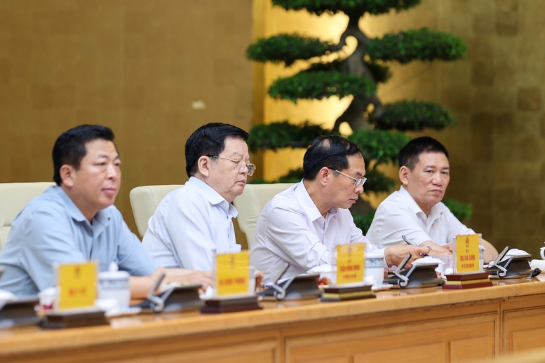 Các Phó Thủ tướng và đại biểu tham dự cuộc họp