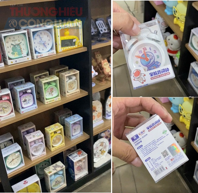 Ghi nhận nhiều sản phẩm đồng hồ Trung Quốc, đồ dùng học tập nhập ngoại không rõ đơn vị nhập khẩu và phân phối, có dấu hiệu mập mờ nguồn gốc xuất xứ