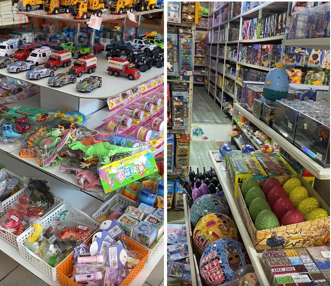La liệt các sản phẩm đồ chơi nhập ngoại, chủ yếu đến từ Trung Quốc
