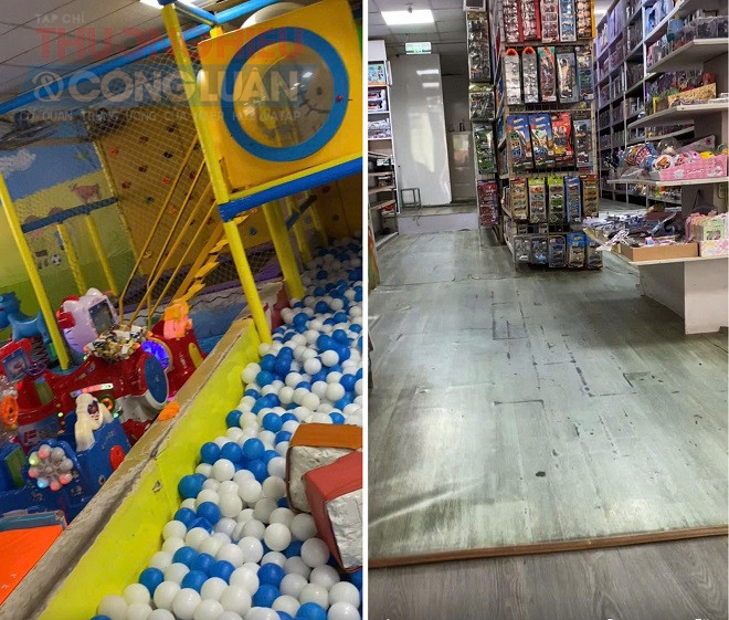 Nhà sách dành nhiều diện tích bày bán đồ chơi, không gian vui chơi dành cho trẻ em