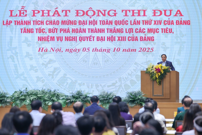 Thủ tướng phát động đợt thi đua cao điểm lập thành tích chào mừng Đại hội XIV của Đảng