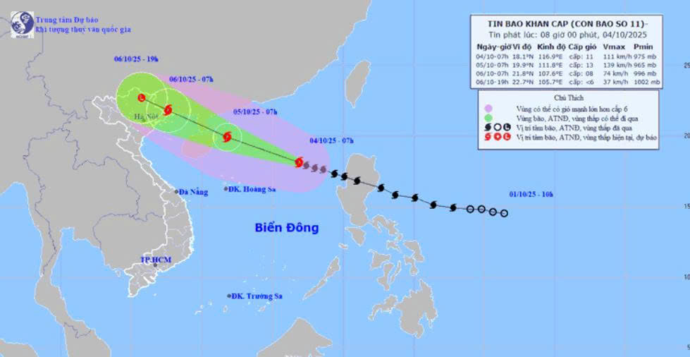 Phú Thọ ban hành Công điện về việc chủ động ứng phó với cơn bão số 11