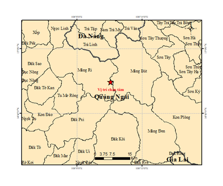 25 trận động đất liên tiếp rung chuyển Quảng Ngãi, trường học và nhà dân hư hỏng