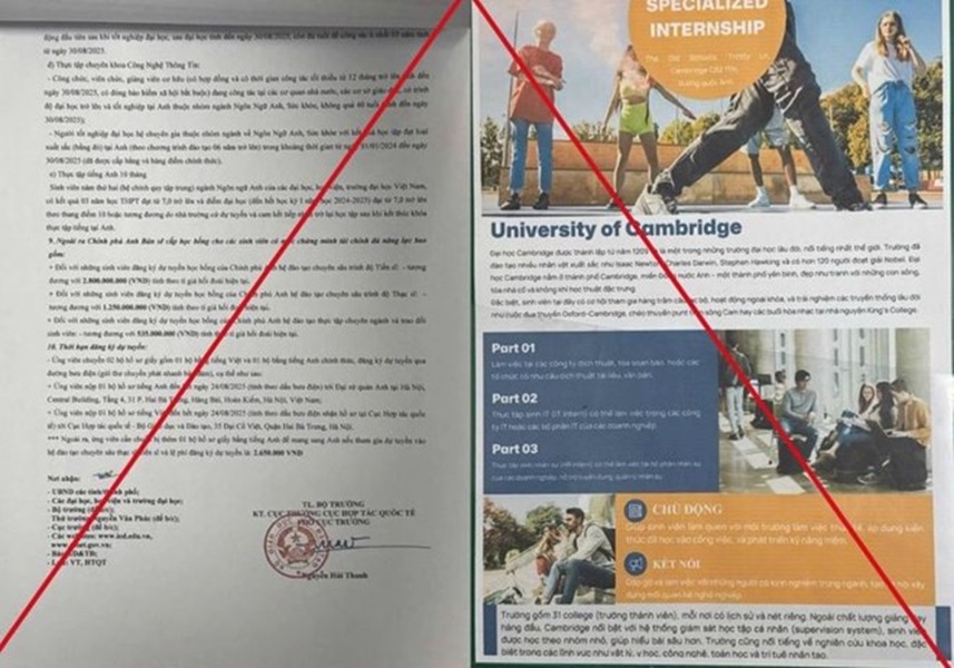 Thông tin giả mạo về học bổng, tài trợ du học lan truyền trên mạng xã hội, tiềm ẩn nguy cơ lừa đảo học sinh, sinh viên. Ảnh: Công an tỉnh Hưng Yên