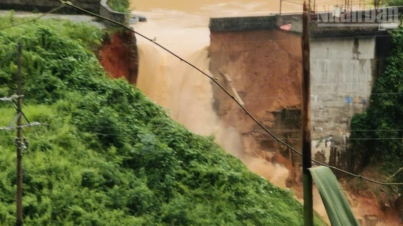 Đoạn vỡ của đập thủy điện Bắc Khê. (Ảnh: Sở Nông nghiệp và Môi trường tỉnh Lạng Sơn) Đoạn vỡ của đập thủy điện Bắc Khê. (Ảnh: Sở Nông nghiệp và Môi trường tỉnh Lạng Sơn)