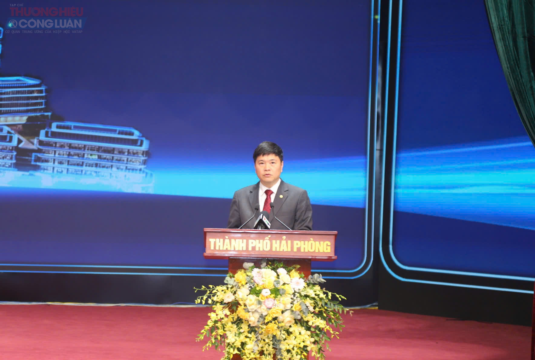 Đồng chí Hoàng Minh Cường, PCT UBND TP. Hải Phòng phát biểu tại Lễ khai mạc. Đồng chí Hoàng Minh Cường, PCT UBND TP. Hải Phòng phát biểu tại Lễ khai mạc.