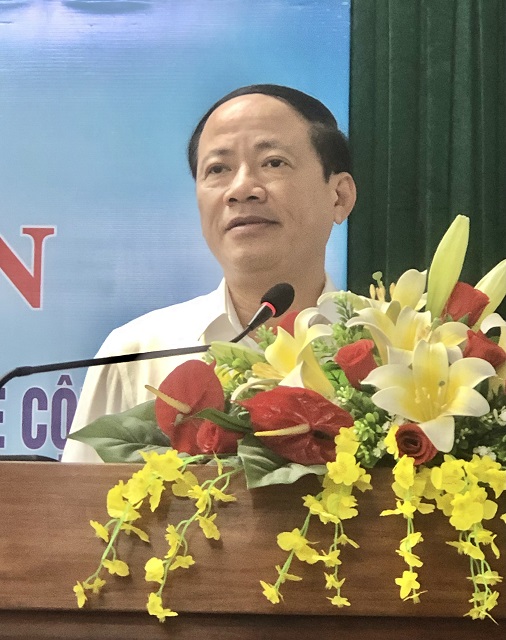 Ông Phạm Anh Tuấn phát biểu tại Lễ xuất quân. Ảnh: VH Ông Phạm Anh Tuấn phát biểu tại Lễ xuất quân. Ảnh: VH