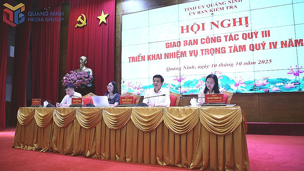 Quảng Ninh giao ban công tác kiểm tra, giám sát, kỷ luật của Đảng quý III và triển khai nhiệm vụ quý IV/2025
