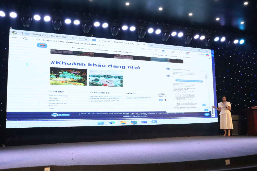 Giao diện “Nền tảng du lịch thông minh Bãi Cháy”. Giao diện “Nền tảng du lịch thông minh Bãi Cháy”.