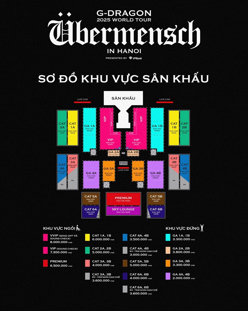 Sau khi vé concert ngày 8/11 tại 8Wonder Ocean City “cháy sạch” chỉ trong vài phút, G-DRAGON tiếp tục “chiều lòng” người hâm mộ bằng việc mở thêm đêm diễn thứ hai vào ngày 9/11. Động thái này khiến fan Việt và quốc tế vỡ òa, hứa hẹn tạo nên chuỗi concert lịch sử của “ông hoàng Kpop” tại Việt Nam. Sau khi vé concert ngày 8/11 tại 8Wonder Ocean City “cháy sạch” chỉ trong vài phút, G-DRAGON tiếp tục “chiều lòng” người hâm mộ bằng việc mở thêm đêm diễn thứ hai vào ngày 9/11. Động thái này khiến fan Việt và quốc tế vỡ òa, hứa hẹn tạo nên chuỗi concert lịch sử của “ông hoàng Kpop” tại Việt Nam.