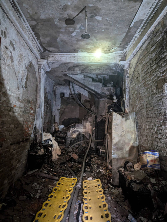 Hiện trường vụ cháy. (Ảnh: Công an Thành phố Hà Nội)