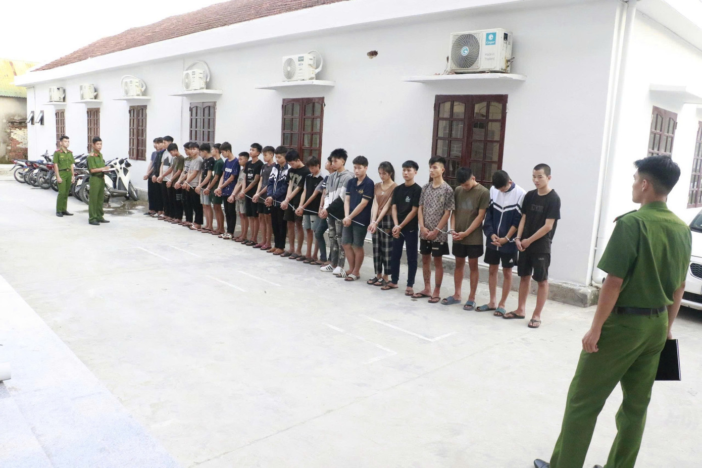 Các đối tượng tại cơ quan Công an