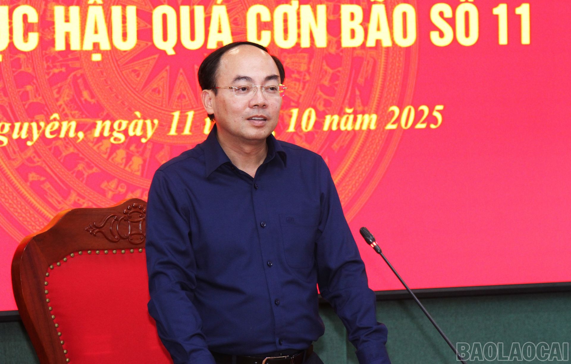 Đồng chí Nguyễn Đăng Bình - Phó Bí thư Thường trực Tỉnh ủy, Chủ tịch HĐND Thái Nguyên phát biểu tại buổi tiếp nhận.