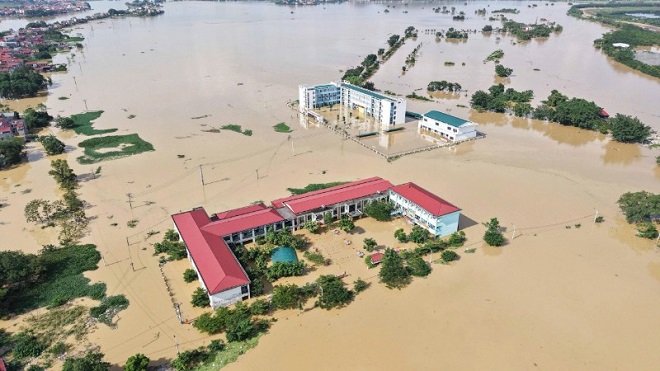 Mưa lũ đã làm nhiều công trình tại Bắc Ninh bị ngập sâu Mưa lũ đã làm nhiều công trình tại Bắc Ninh bị ngập sâu