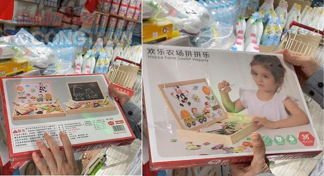 Dễ dàng bắt gặp các sản phẩm đồ chơi từ Trung Quốc không dán tem nhãn phụ tiếng Việt, không có dấu hợp quy theo quy định đối với sản phẩm đặc thù