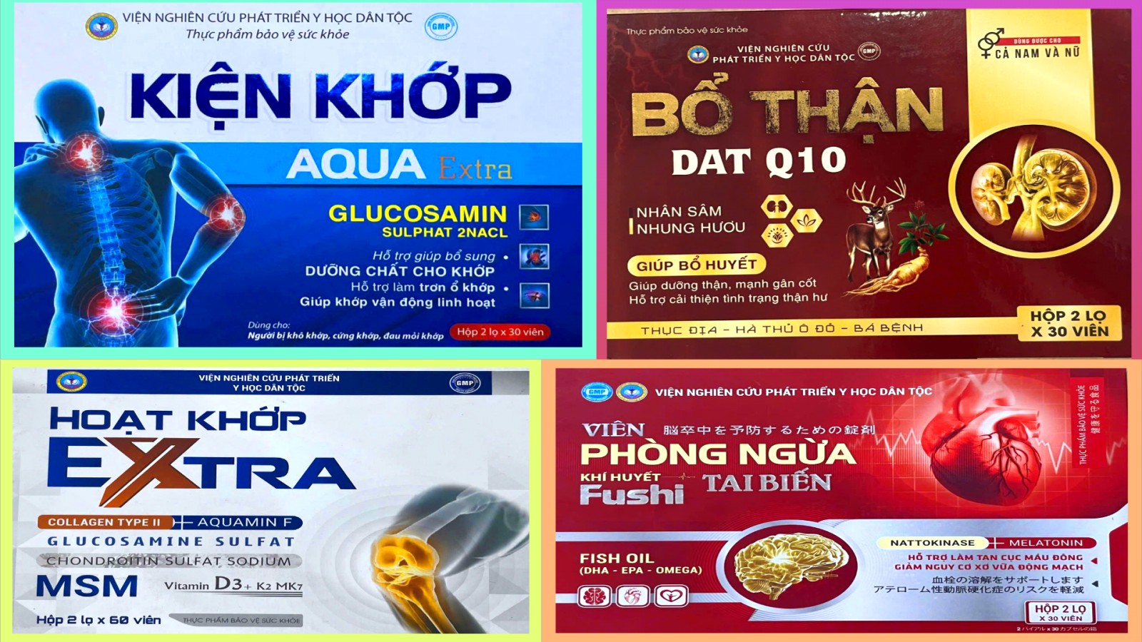 Một số sản phẩm được rao bán trong các buổi hội thảo, sự kiện của Công ty TNHH chăm sóc sức khỏe Việt An Nhiên