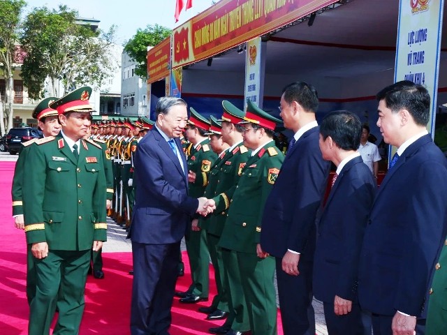 Tổng Bí thư Tô Lâm đến dự lễ kỷ niệm.