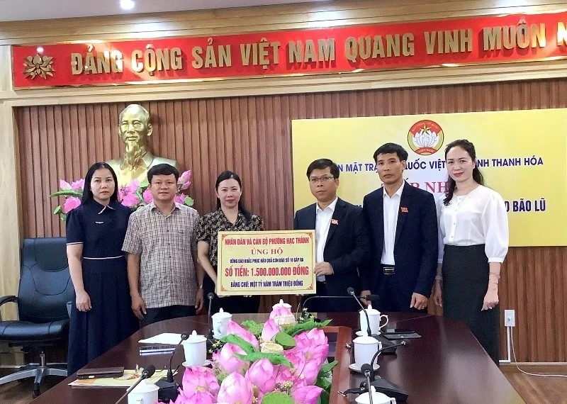 Ủy ban Mặt trận Tổ quốc tỉnh Thanh Hóa tiếp nhận ủng hộ đồng bào vùng lũ