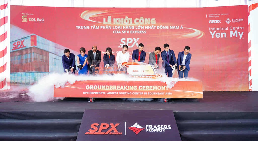 Lễ khởi công trung tâm phân loại hàng hóa lớn nhất Đông Nam Á của SPX Express. Lễ khởi công trung tâm phân loại hàng hóa lớn nhất Đông Nam Á của SPX Express.