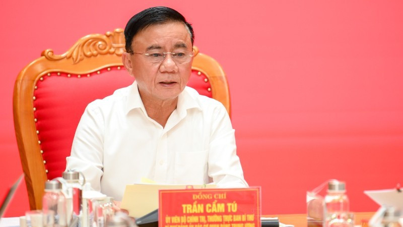 Đồng chí Trần Cẩm Tú, Ủy viên Bộ Chính trị, Thường trực Ban Bí thư. (Ảnh: ĐĂNG KHOA) Đồng chí Trần Cẩm Tú, Ủy viên Bộ Chính trị, Thường trực Ban Bí thư. (Ảnh: ĐĂNG KHOA)