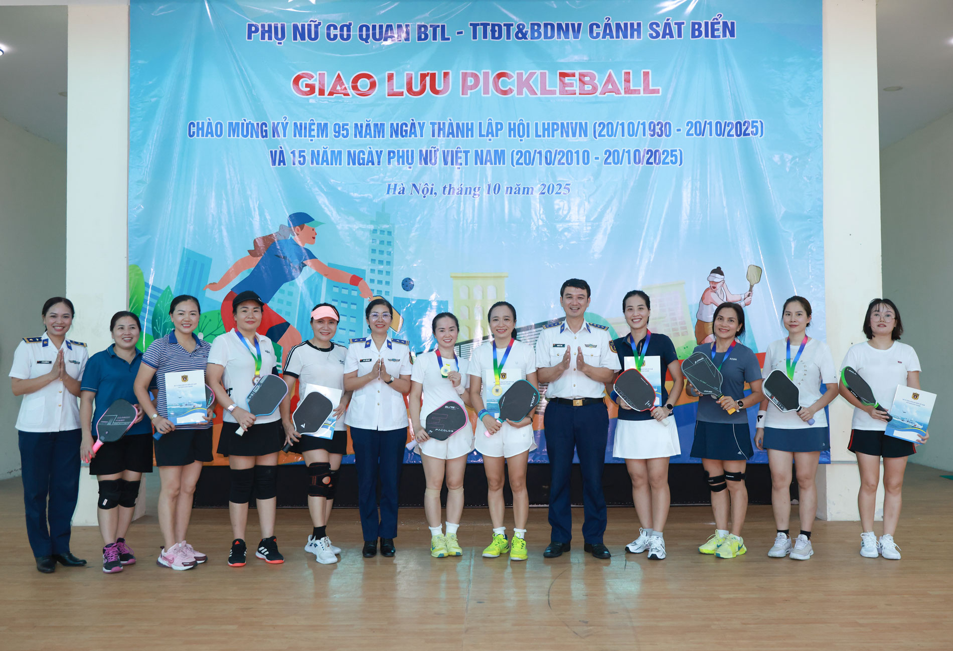 Sôi nổi giải Pickleball chào mừng ngày Phụ nữ Việt Nam 20/10