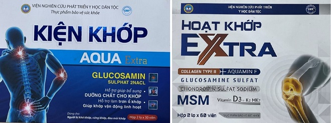 Hai trong số các sản phẩm thực phẩm chức năng được các đối tượng thổi phồng thành thuốc chữa bệnh