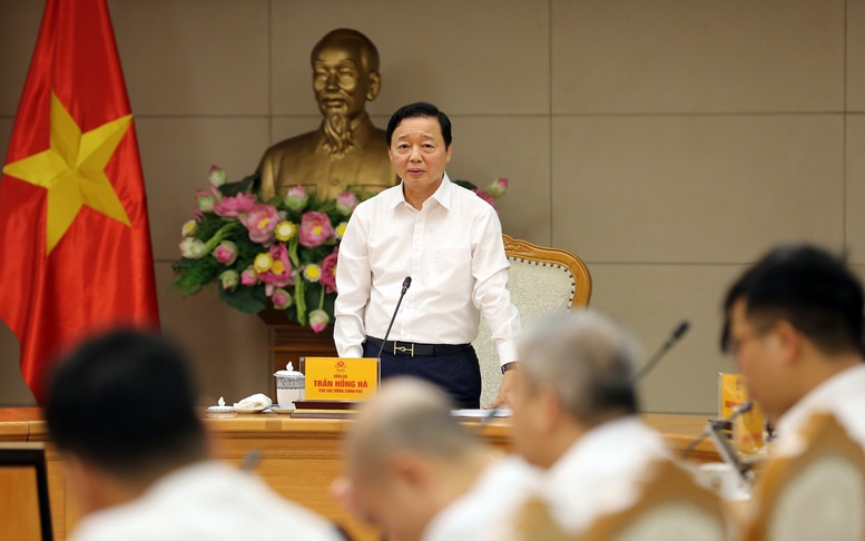 Phó Thủ tướng Trần Hồng Hà chủ trì cuộc họp nghe Bộ Nông nghiệp và Môi trường báo cáo tình hình triển khai xây dựng cơ sở dữ liệu đất đai - Ảnh: VGP/Minh Khôi Phó Thủ tướng Trần Hồng Hà chủ trì cuộc họp nghe Bộ Nông nghiệp và Môi trường báo cáo tình hình triển khai xây dựng cơ sở dữ liệu đất đai - Ảnh: VGP/Minh Khôi