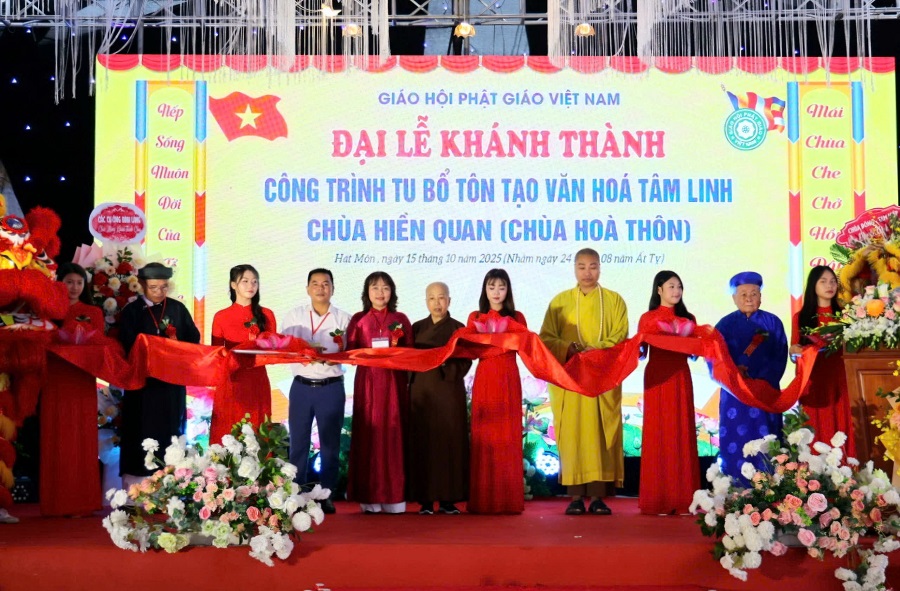 Khánh thành Chùa Hòa Thôn, góp phần phát triển du lịch cộng đồng