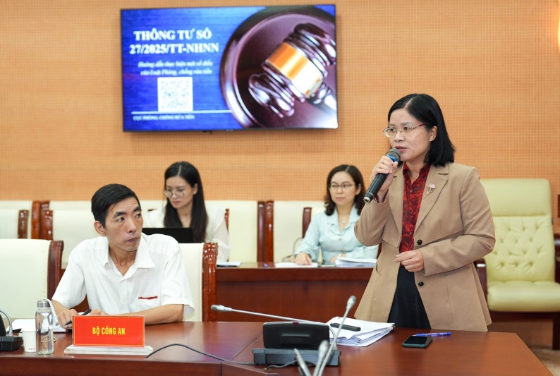 Bà Nguyễn Thị Minh Thơ, Phó Cục trưởng Cục Phòng, chống rửa tiền (Ngân hàng Nhà nước Việt Nam)