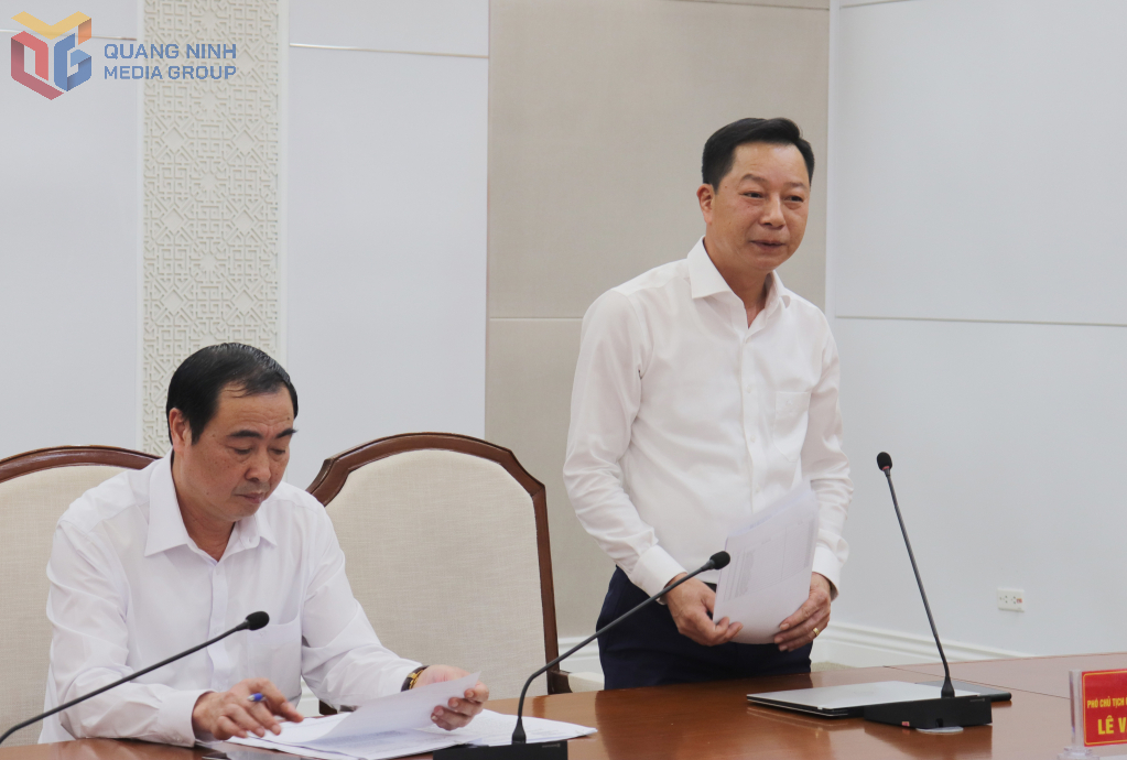 Ông Lê Văn Ánh, Phó Chủ tịch UBND tỉnh Quảng Ninh phát biểu tại cuộc họp. Ông Lê Văn Ánh, Phó Chủ tịch UBND tỉnh Quảng Ninh phát biểu tại cuộc họp.