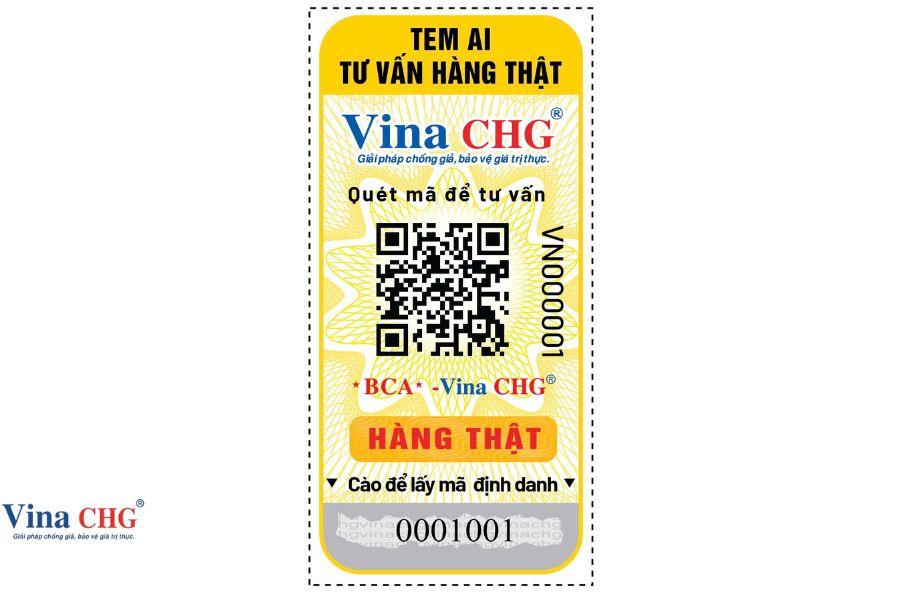 Tem chống hàng giả AI của Vina CHG Tem chống hàng giả AI của Vina CHG