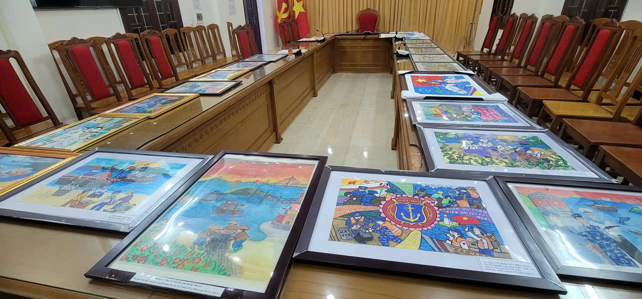 Các tác phẩm tranh vẽ của học sinh THCS tham gia dự thi