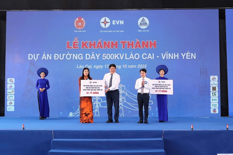 Tập đoàn Điện lực Việt Nam ủng hộ Phú Thọ và Lào Cai khắc phục hậu quả thiên tai