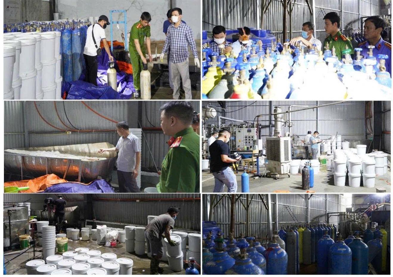 Công an Thanh Hoá phối hợp với Công an Hà nội, Hải Phòng khám xét khẩn cấp nhà xưởng sản xuất, hàng cấm (khí N2O). Ảnh: Công an Thanh Hoá Công an Thanh Hoá phối hợp với Công an Hà nội, Hải Phòng khám xét khẩn cấp nhà xưởng sản xuất, hàng cấm (khí N2O). Ảnh: Công an Thanh Hoá
