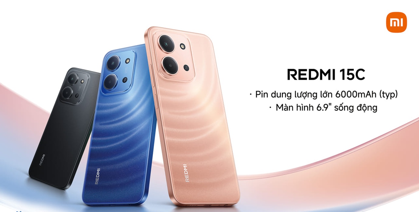 Xiaomi ra mắt Redmi 15C: Smartphone phổ thông pin "khủng" 6.000mAh, giá từ 3,69 triệu đồng