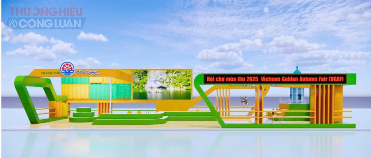 Phối cảnh mặt trước của gian hàng. Phối cảnh mặt trước của gian hàng.