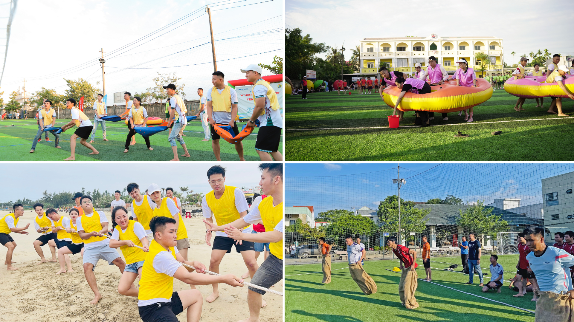 Các trò chơi phối hợp đồng đội nhận được sự hưởng ứng nhiệt tình từ CBNV